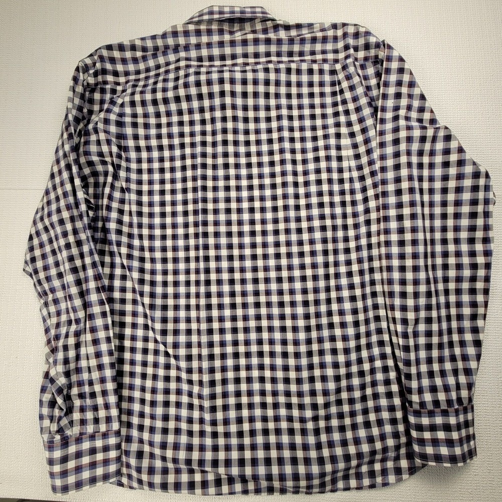 Paul Shark Long Sleeve Button Down Shirt Plaid Men Size 44 (2XL) Italy Designer - Picture 2 of 7